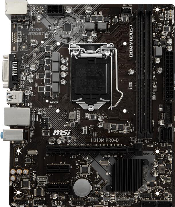 Actual product image MSI H310M Pro-D (LGA 1151, Intel H310, mATX)