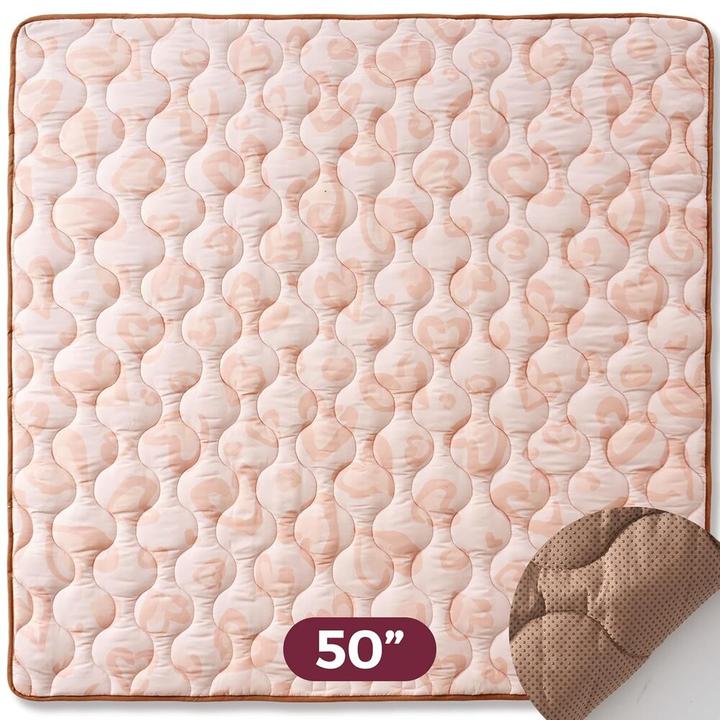 Momcozy Baby-Spielmatte Leopard Braun (127 x 127 cm)