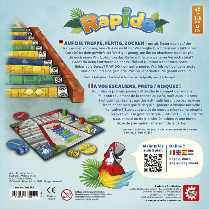 Immagine prodotto Game Factory Rapido (mult) (Francese, Inglese, Italiano, Tedesco, 2 - 6 Giocatori)