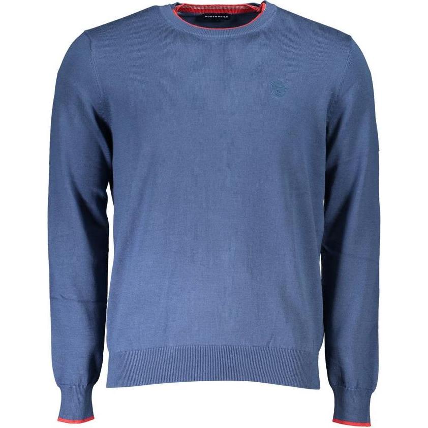 North Sails, Uomini, Felpa + Maglione, Gray Organic Cotton Men Sweater, Grigio, (XXL)