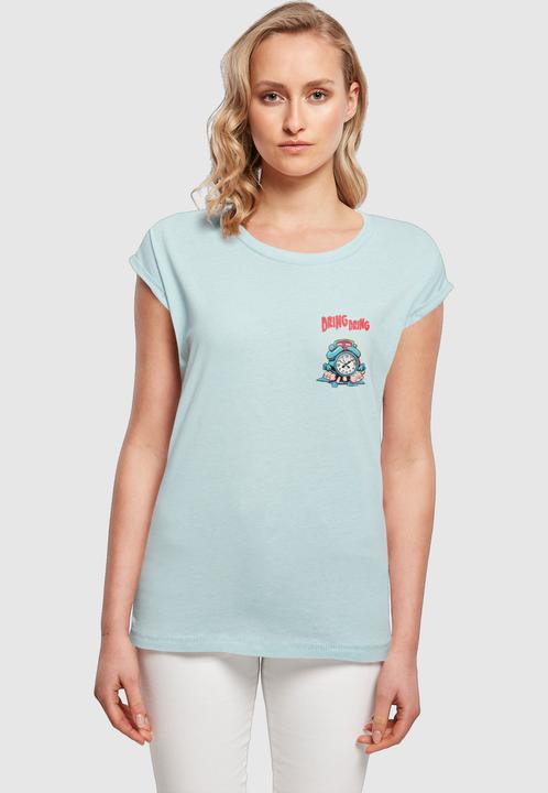 Produktbild Merchcode Ladies ALARM CLOCK Comic Extended Shoulder Tee - 116367 (M)