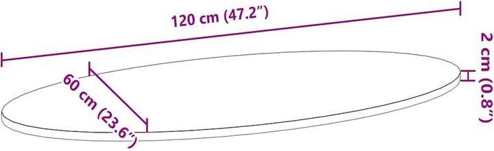 Actual product image VidaXL Lyndsie (120 x 60 x 2 cm)