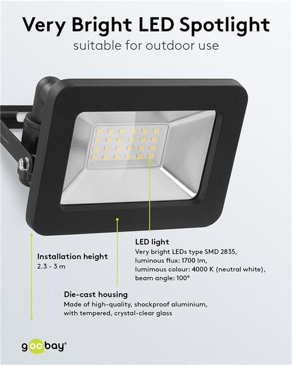 Produktbild Goobay Aussenstrahler (1700 lm)