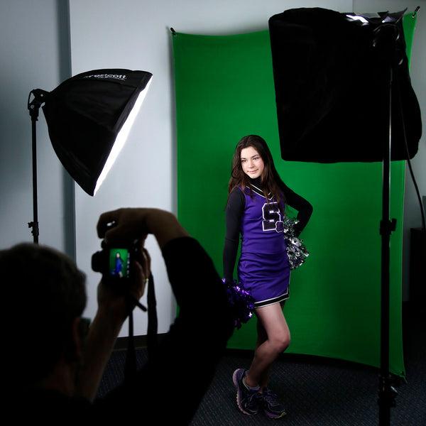 Actual product image Westcott X-Drop Green Screen Background (150 cm, 210 cm)