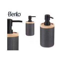 Berilo, Seifenspender + Seifenschale, Spender für schwarzes Bambusharz