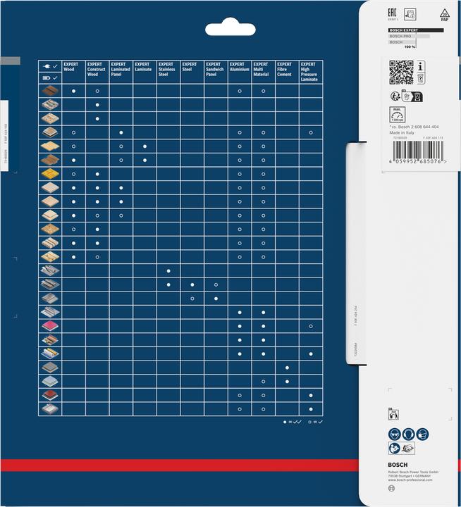 Immagine prodotto Bosch Professional Zubehör EXPERT Wood Kreissägeblatt, 260x30 mm, T80
