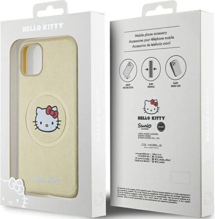 Produktbild Hello Kitty HKHMN61PGHCKD iPhone 11 / Xr 6.1" złoty/gold hardcase Leather Kitty Head MagSafe (Apple iPhone 11)