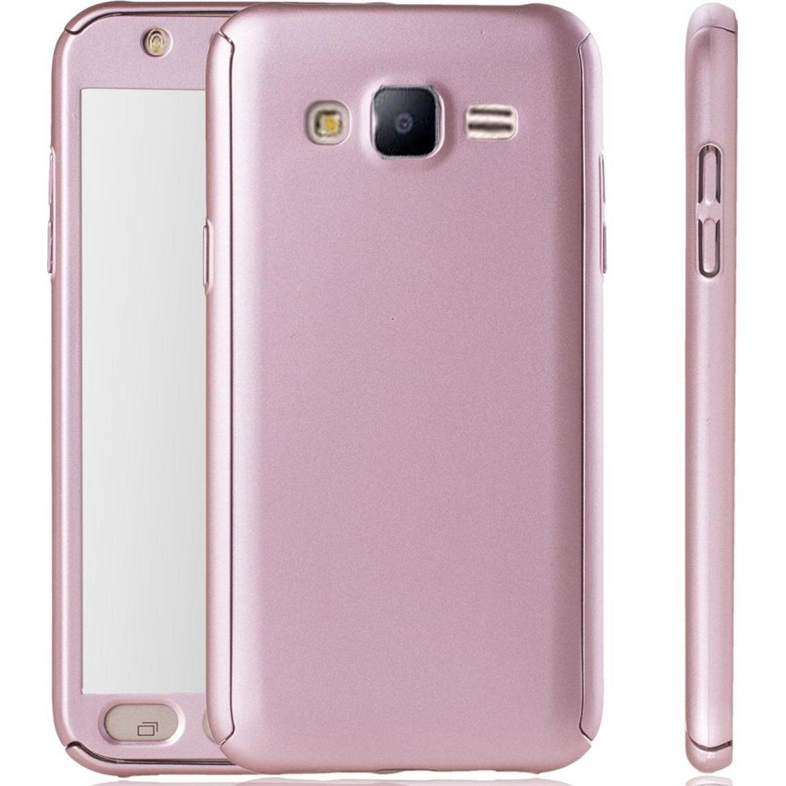 König Design Schutz Handy Hülle für Samsung Galaxy J5 Full Case Cover Displayschutz 360 Rosa (Samsung Galaxy J5), Smartp...