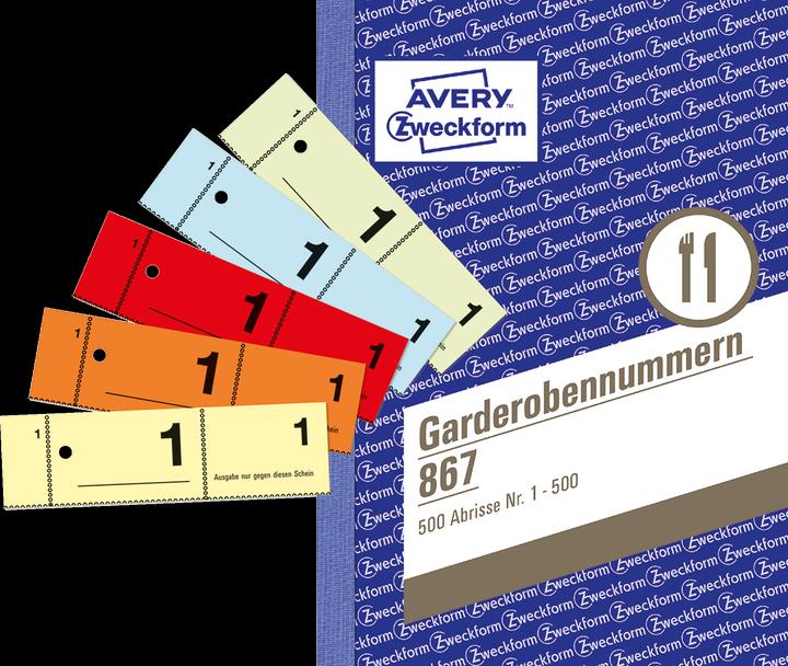 Produktbild Avery Garderobennummern (100 x)