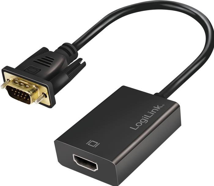 Produktbild LogiLink CV0060 - VGA mit Audio- und HDMI-Konverter (HDMI, 20 cm)