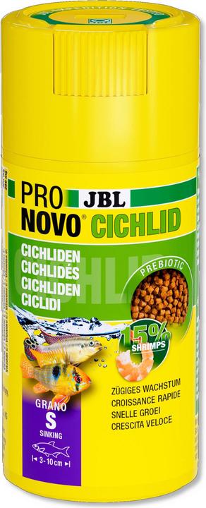 JBL Aquaristik und Terraristik ProNovo CICHLID GRANO S 250ml CLICK (Perch, 250 ml)