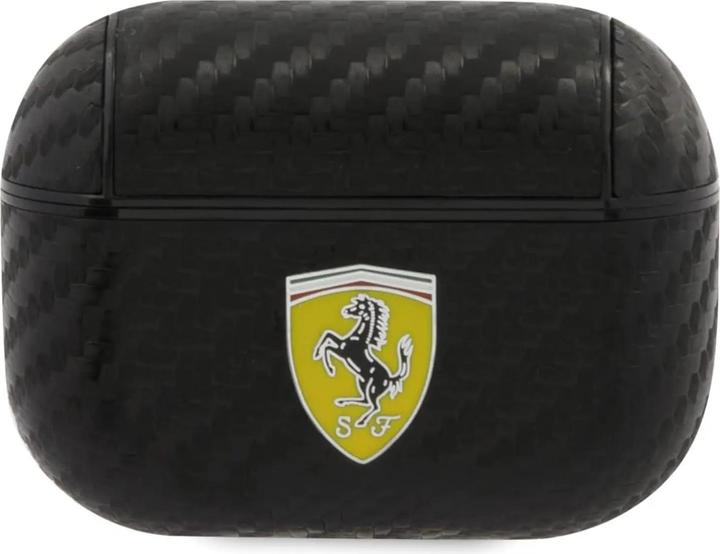 Actual product image Ferrari Electronic Ferrari Cover On Track PU Carbon Black, for Apple AirPods Pro, FESAPCABK (Headphone sleeve)