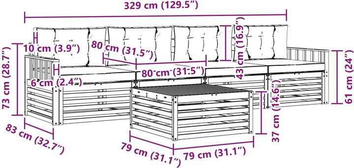 Produktbild vidaXL Outdoor-Sofa