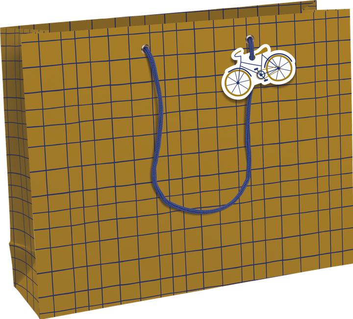 Blau gestreift, Kraft weiss