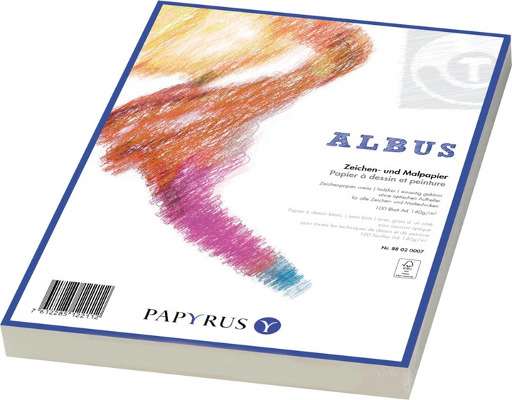 Produktbild Papyrus Albus Zeichen und Malpapiere (A4, Blanko)