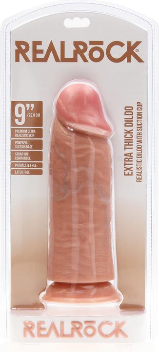 Actual product image RealRock Extra Thick Straight without Balls 9 / 23 cm - Flesh