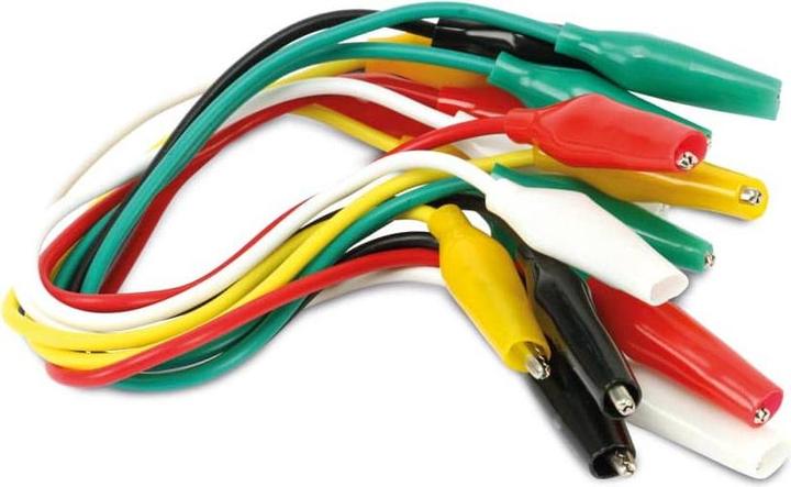 Actual product image Eneroid Test leads with crocodile clips, 0.5 mm², 300 mm, 10 pieces, 35mm