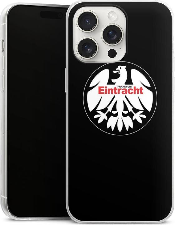 Actual product image DeinDesign Slim Case für Apple iPhone 15 Pro Max Silikon Hülle Ultra Dünn Handyhülle Eintracht Frankfurt (Apple iPhone 15 Pro Max)