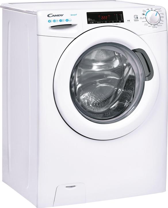 Candy Smart CSS128TW4-11 Frontlader-Waschmaschine 8 kg 1200 U/min Weiss (8 kg, Links)