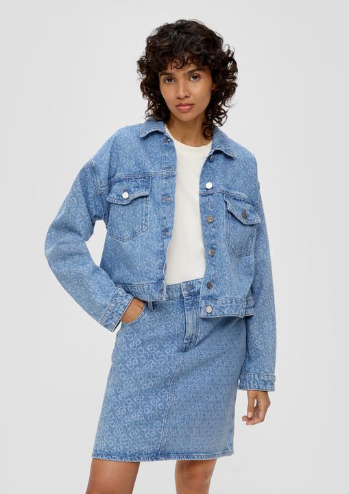 Produktbild s.Oliver Rock Jeansrock mit Logo-Muster (46)