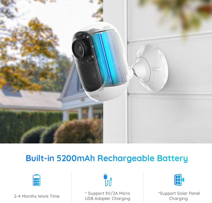 Actual product image Reolink Argus 2E incl. solar panel (1920 x 1080 Pixels)