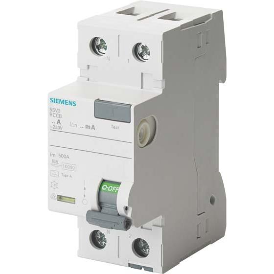 Siemens, Schutzschalter, SIEM 5SV3414-6KL FI-Schutzschalter Typ A 40A 1+N-pol. 100mA