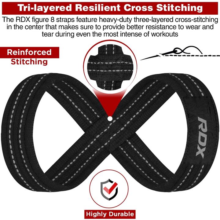Actual product image Rdx Gym Lifting Cotton Straps (M)