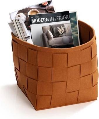 Actual product image N8werk Felt storage basket 32 cm rust brown (1 x, 32 x 32 x 32 cm)