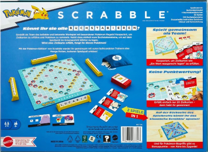 Actual product image Scrabble Pokemon (D) (German)