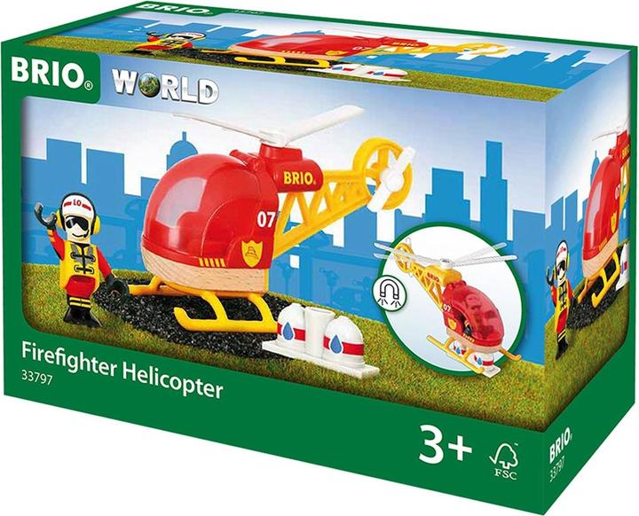 Actual product image Brio Fire Brigade Helicopter