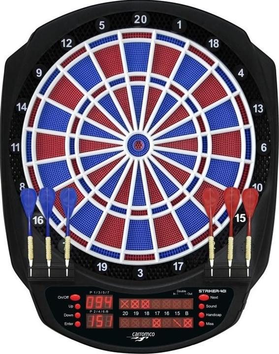 Produktbild Carromco ELEKTR. DARTBOARD - STRIKER-401, 2Loch Abstand (1500 g)