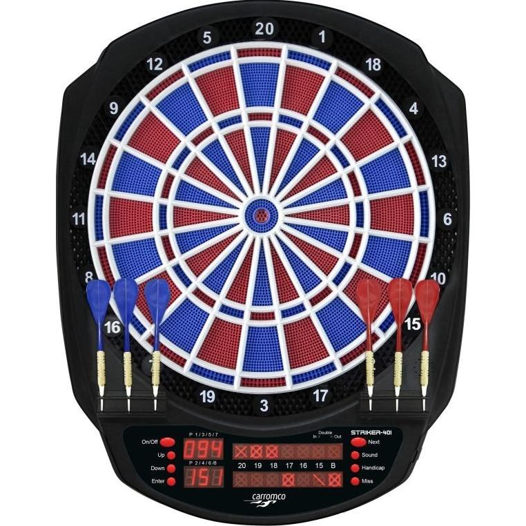 Carromco ELEKTR. DARTBOARD - STRIKER-401, 2Loch Abstand (1500 g)