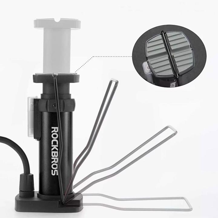 Produktbild Rockbros 42610002001 floor bicycle pump with pressure gauge - black