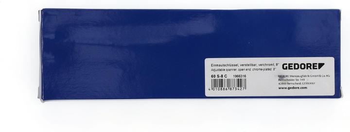 Produktbild Gedore 60 S 8 C Einmaulschlüssel 8", verstellbar, verchromt (25 mm)