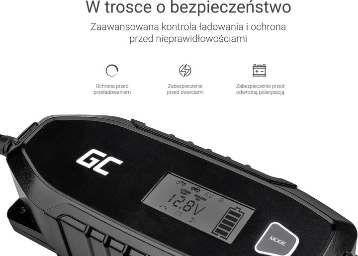 Image du produit GreenCell AGM Gel and Lead Acid Battery Charger - 48W - 6V / 12V (12V, 6V, 4 A)