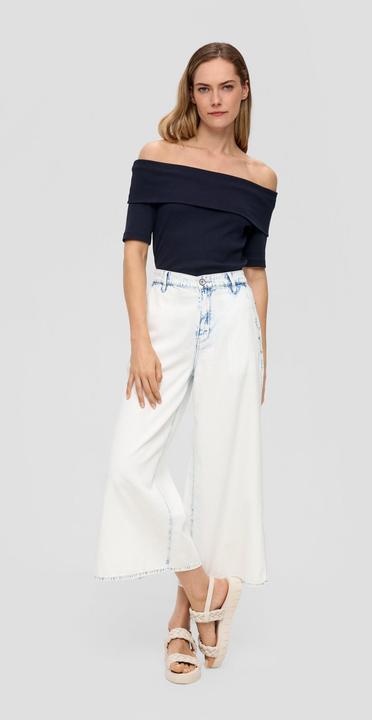 Actual product image S.Oliver T-Shirt Stretchiges Rippshirt mit Carmen-Ausschnitt (46)