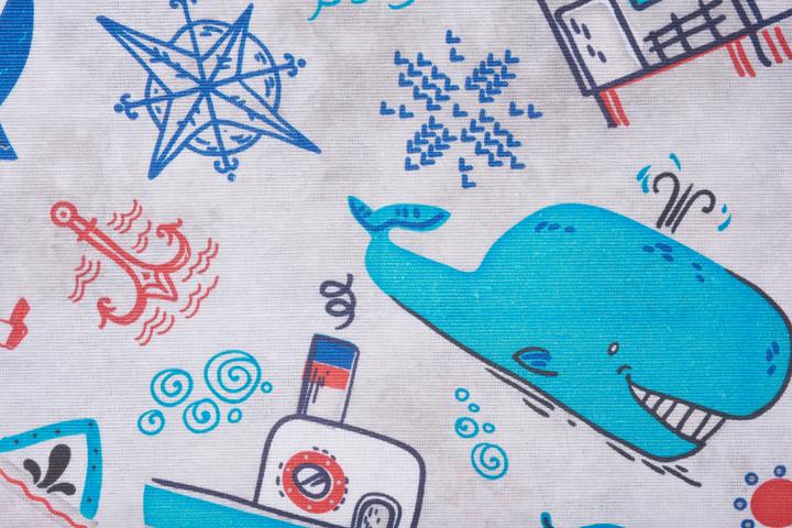 Produktbild VBS Motiv-Stoff Leinenoptik "Maritim", 140 cm breit, Meterware