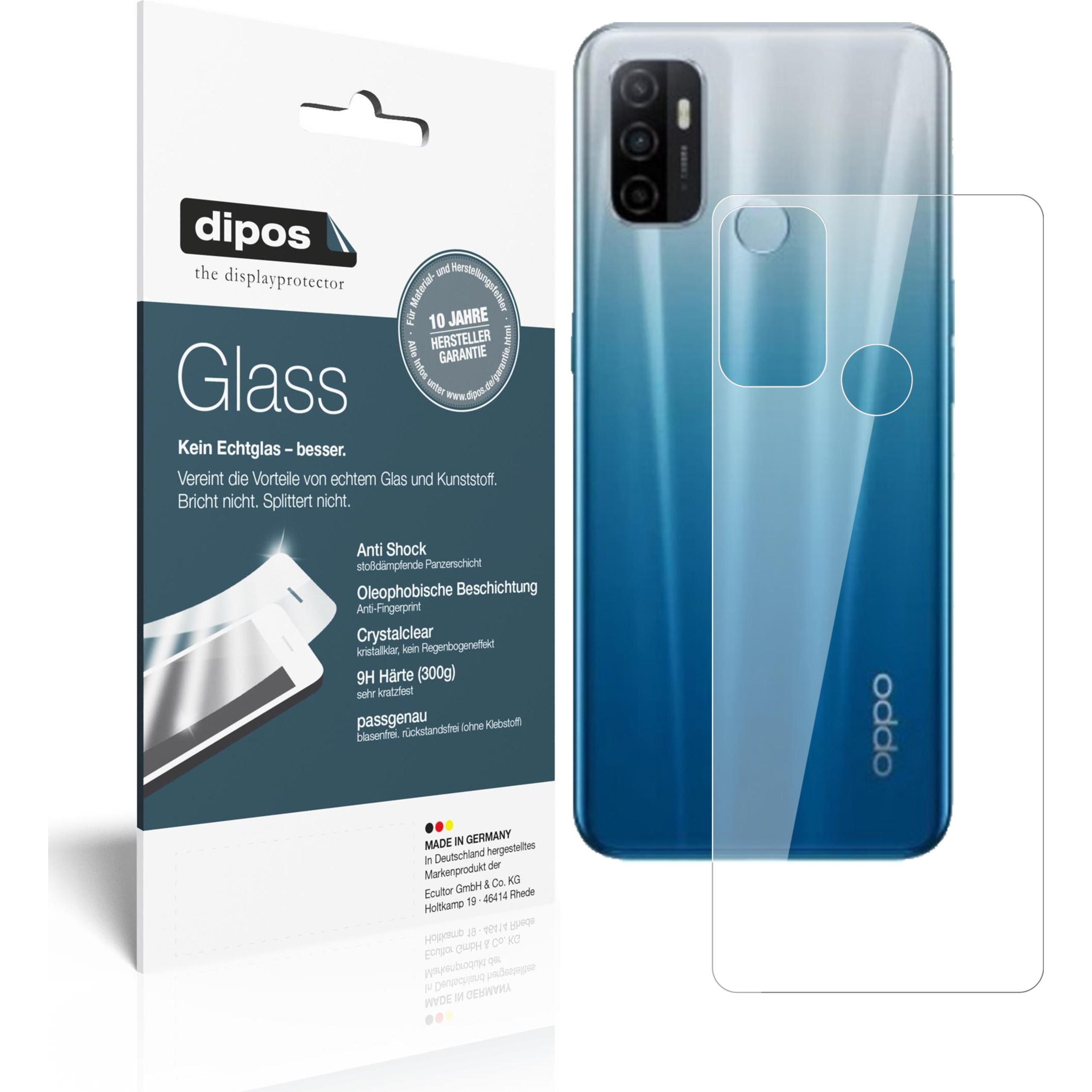 Dipos Displayschutz Anti-Shock (2 Stück, Oppo A53), Smartphone Schutzfolie, Transparent