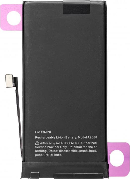 Actual product image Aftermarket Akku für iPhone 13 mini, 2406mAh Capacity