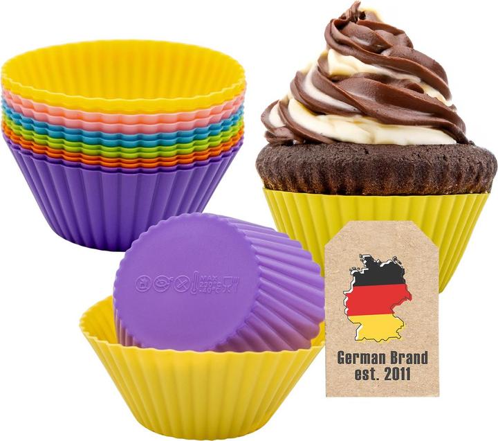 Produktbild Intirilife 12 Stück Silikon Muffinformen (4.50 cm)