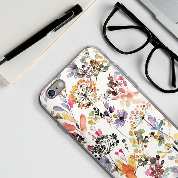 Produktbild DeinDesign Silikon Hülle für Apple iPhone 6 Handyhülle Case Smartphone Schutzhülle Blume Muster Pastell (Apple iPhone 6)