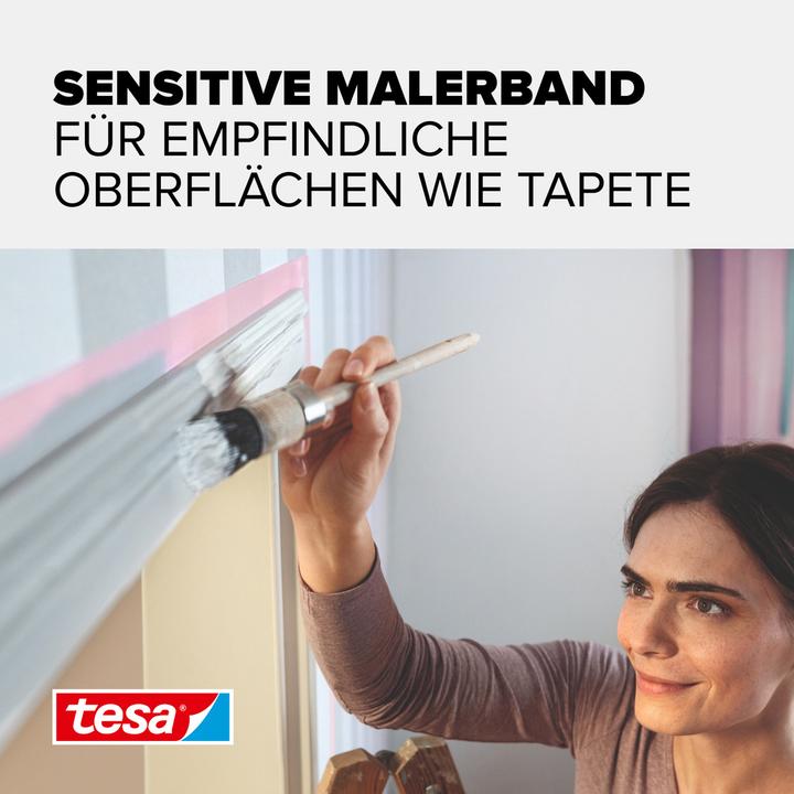Produktbild tesa Malerkrepp SENSITIVE, Malerband für empfindliche Oberflächen (25 mm)