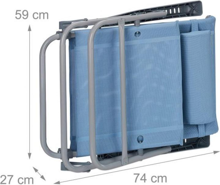 Image du produit Relaxdays Chaise de plage pliante avec repose-tête