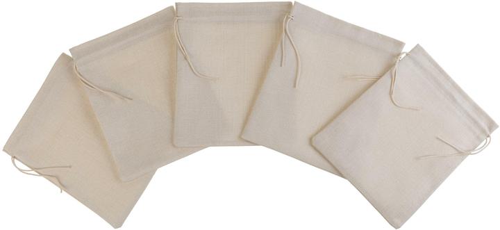 Produktbild FTM Stoffbeutel Baumwolle/Leinen, 5 Stück, Beige