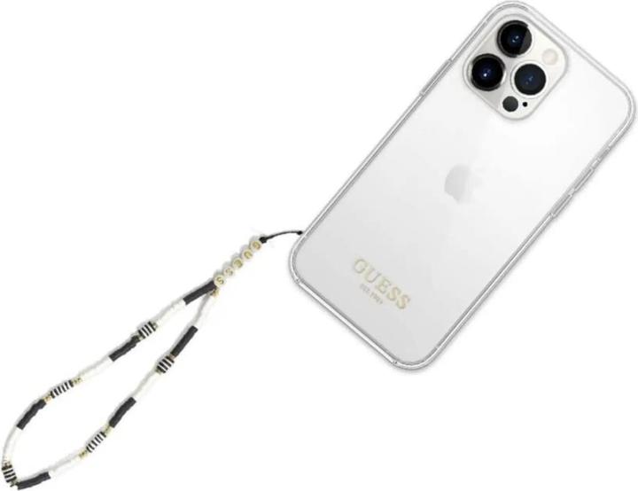 Actual product image Guess Pendant GUSTBCKH Phone Strap black-white