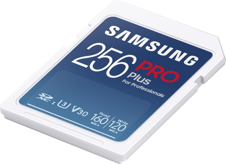 Actual product image Samsung PRO Plus Memory Card 256 GB SDXC UHS-I (256 GB, SDXC, U3, UHS-I)