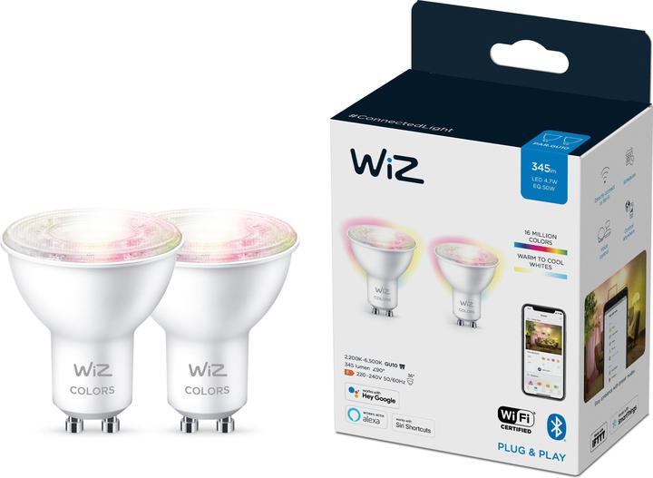Produktbild WiZ Tunable White + Color (GU10, 345 lm, 2x)