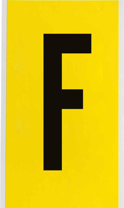 Produktbild Brady 3470-F, B-499, Nylongewebe, Buchstabe F, Schwarz auf Gelb, 127 x 228mm, Schrifthöhe 152mm(25