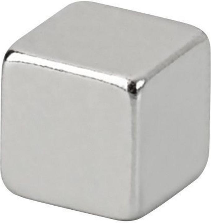 Actual product image Maul Neodymium cube magnet, 5 mm, adhesive force: 1.1 kg, silver (10 x)
