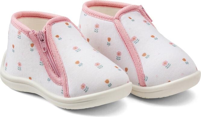 La Redoute Collections Geblümte Babyschuhe mit Reissverschluss